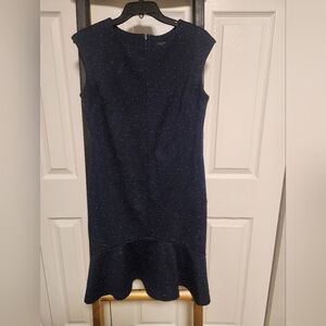Elegant Navy Blue Speckled Dress